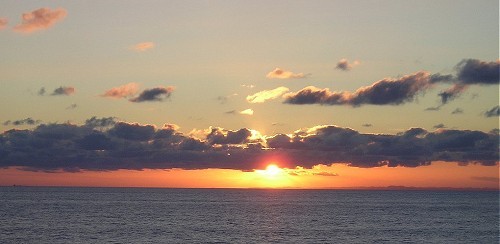 Solnedgang i udkanten af Oslo-fjorden